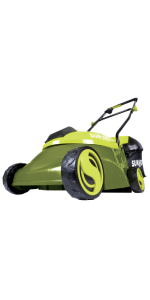 Sun Joe MJ401C 14-Inch 28-Volt Cordless Push Lawn Mower, Green